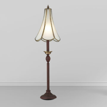 Đèn cây đồng phòng khách thân sắt chụp thủy tinh Venus 600034-01