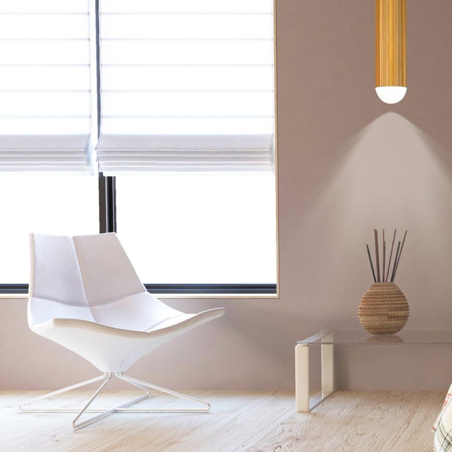 Đèn thả chiếu sáng và trang trí đầu giường ngủ ống kim loại Venus