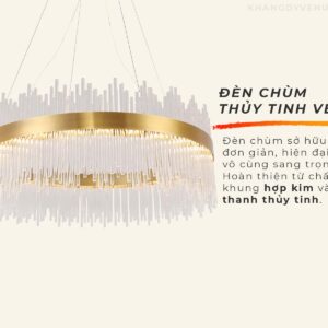 Đèn Chùm Vòng Tròn Thủy Tinh Venus KD839