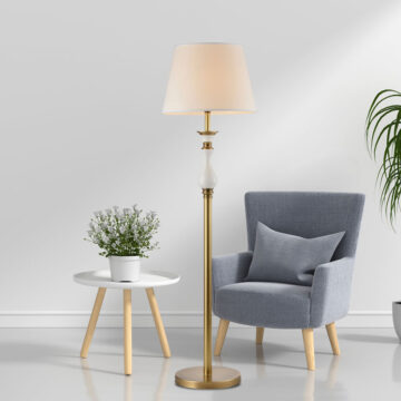 Đèn cây đồng phòng khách thân gốm sứ cao cấp Venus 700310-01