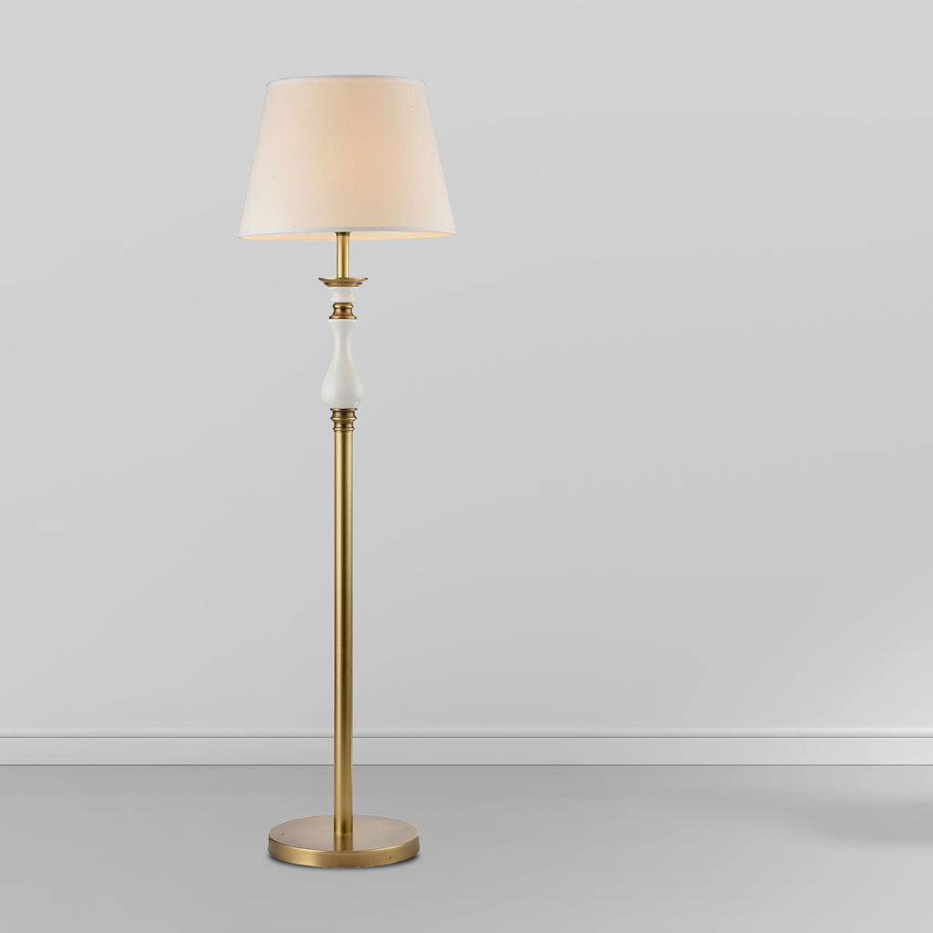 Đèn cây đồng phòng khách thân gốm sứ cao cấp Venus 700310-01 Đèn cây đồng phòng khách thân gốm sứ cao cấp Venus 700310-01