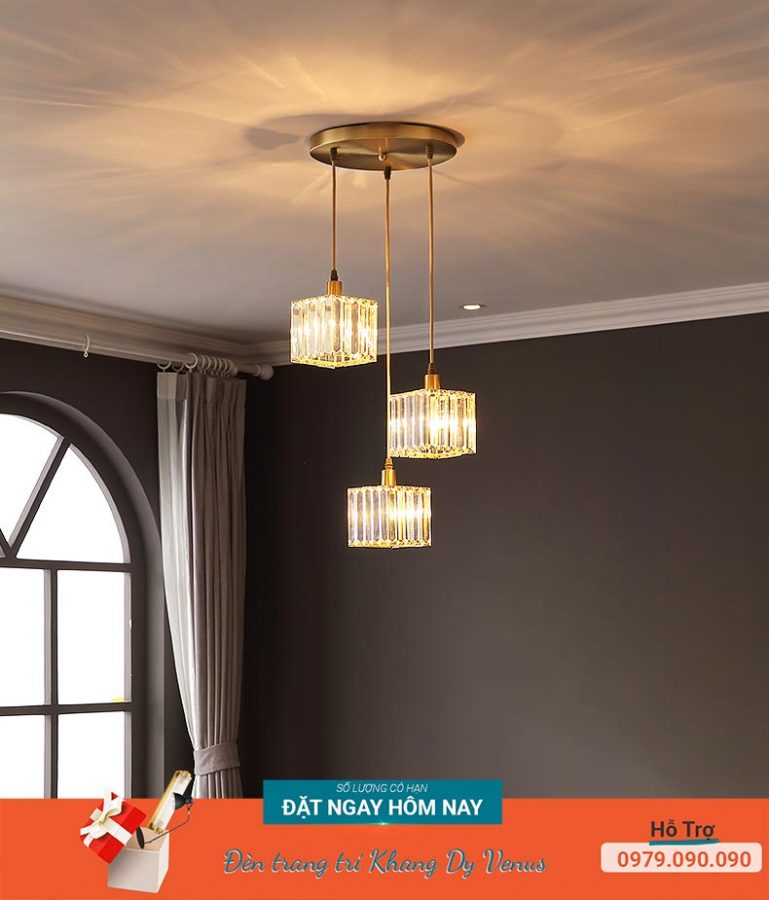Đèn thả pha lê 3 bóng LED Venus CR3485/3