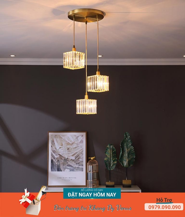 Đèn thả pha lê 3 bóng LED Venus CR3485/3