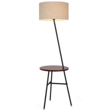 Đèn cây đứng đọc sách có kệ gỗ Venus D8920