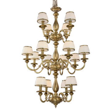 Đèn Chùm Đồng Kiểu Hoàng Gia Châu Âu Venus 80030-16 16 tay bóng nến