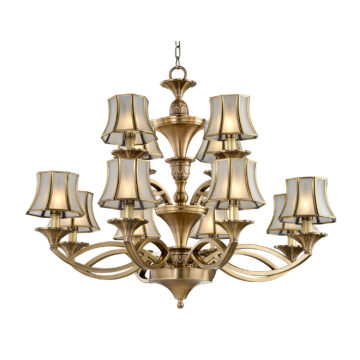 Đèn Chùm Đồng Kiểu Châu Âu Cổ Điển Venus 80031-8+4 12 tay bóng nến