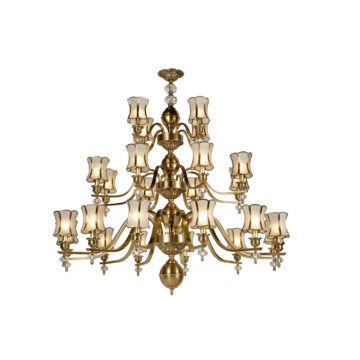 Đèn Chùm Đồng Kiểu Châu Âu Cổ Điển Venus 80034-24 24 tay bóng nến