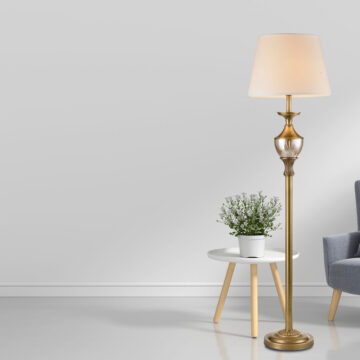 Đèn cây đồng phòng khách chụp vải Venus 80040-01L