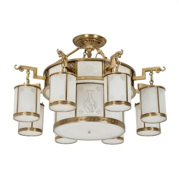 Đèn Chùm Đồng Cao Cấp Venus 80045-8+8 16 tay bóng nến