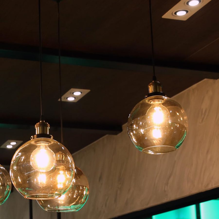 Đèn thả quả cầu thủy tinh trong suốt bóng dây tóc Edison Venus 8040S