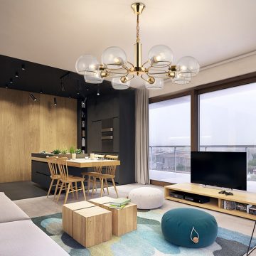 Đèn chùm 8 Bóng Thủy tinh VENUS 844A18