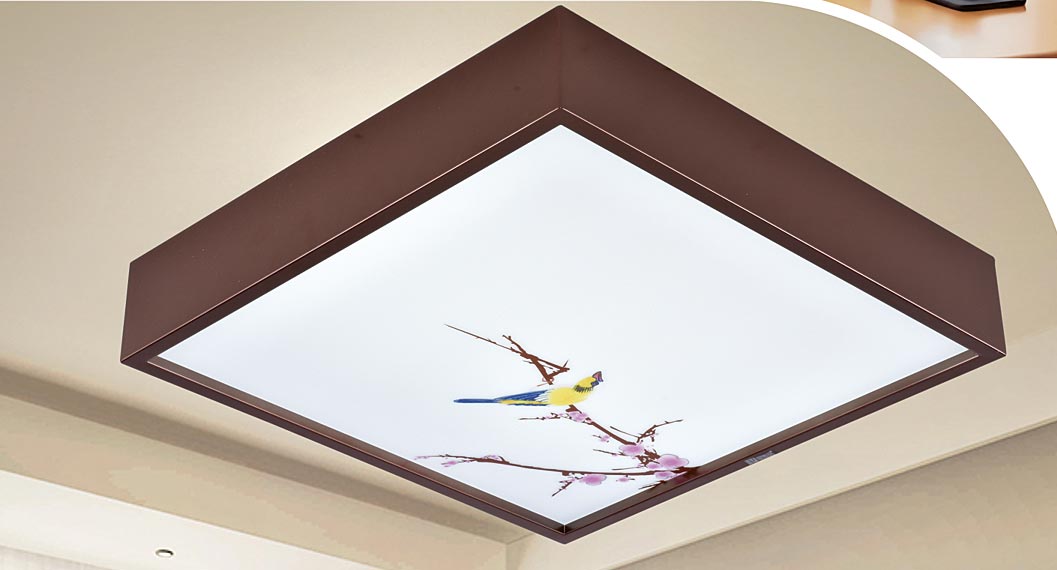 Đèn LED ốp trần trang trí hình cành cây và con chim tròn & vuông 850x850 Sắt mâm Thủy tinh Venus 8817 Đèn LED ốp trần trang trí hình cành cây và con chim tròn & vuông 850x850 Sắt mâm Thủy tinh Venus 8817