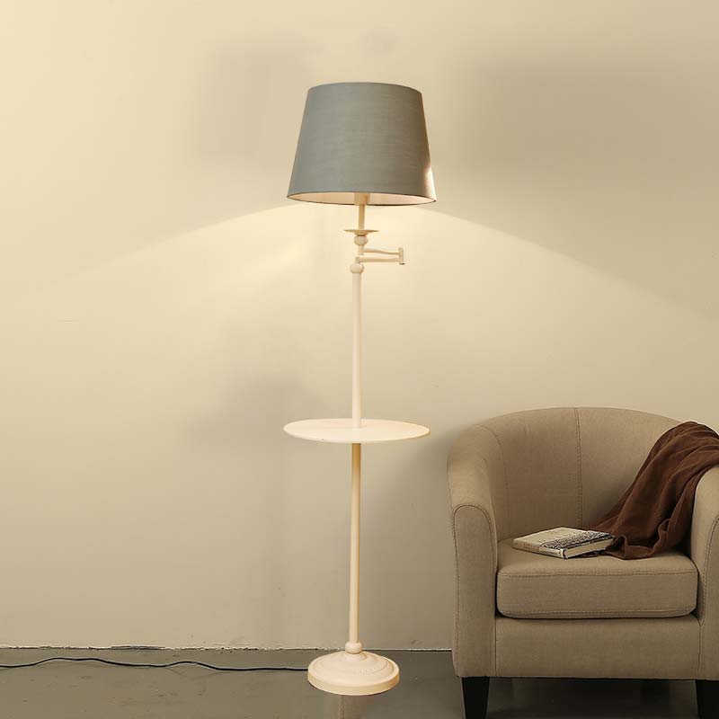 Đèn cây trụ đứng góc sofa cổ đèn xoay có khay để đồ Venus