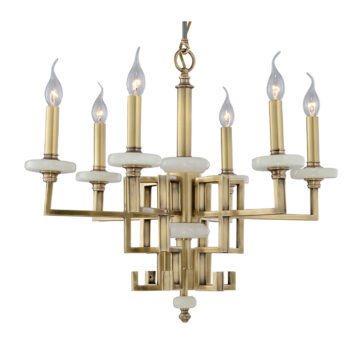 Đèn Chùm Đồng Kiểu Châu Âu Cổ Điển Venus 91001-06 6 tay bóng nến