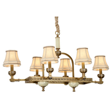 Đèn Chùm Đồng Kiểu Châu Âu Cổ Điển Venus 9100235-06A 6 tay bóng nến