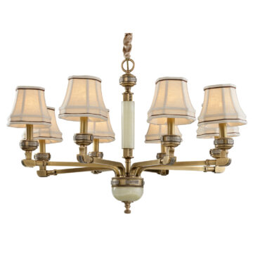 Đèn Chùm Đồng Kiểu Châu Âu Cổ Điển Venus 9100235-08 8 tay bóng nến