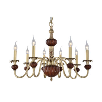 Đèn Chùm Đồng Kiểu Châu Âu Cổ Điển Venus 91003-08 8 tay bóng nến
