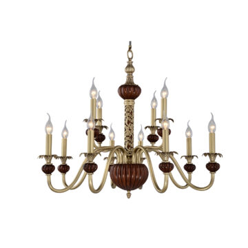 Đèn Chùm Đồng Kiểu Châu Âu Cổ Điển Venus 91003-8+4 12 tay bóng nến