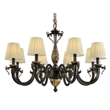 Đèn Chùm Đồng Kiểu Châu Âu Cổ Điển Venus 910059-08 8 tay bóng nến