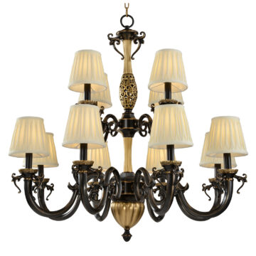 Đèn Chùm Đồng Kiểu Châu Âu Cổ Điển Venus 910059-8+4 12 tay bóng nến