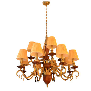 Đèn Chùm Đồng Kiểu Châu Âu Cổ Điển Venus 91006-8+4 12 tay bóng nến