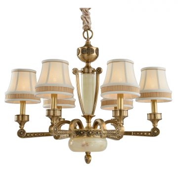 Đèn Chùm Đồng Hiện Đại Cao Cấp Venus 91008-06 6 tay bóng nến