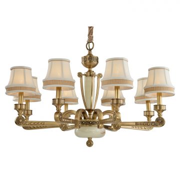 Đèn Chùm Đồng Hiện Đại Cao Cấp Venus 91008-08 8 tay bóng nến