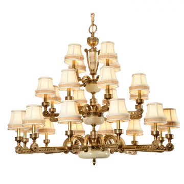 Đèn Chùm Đồng Cao Cấp Venus 91008-12+8+4 24 tay bóng nến