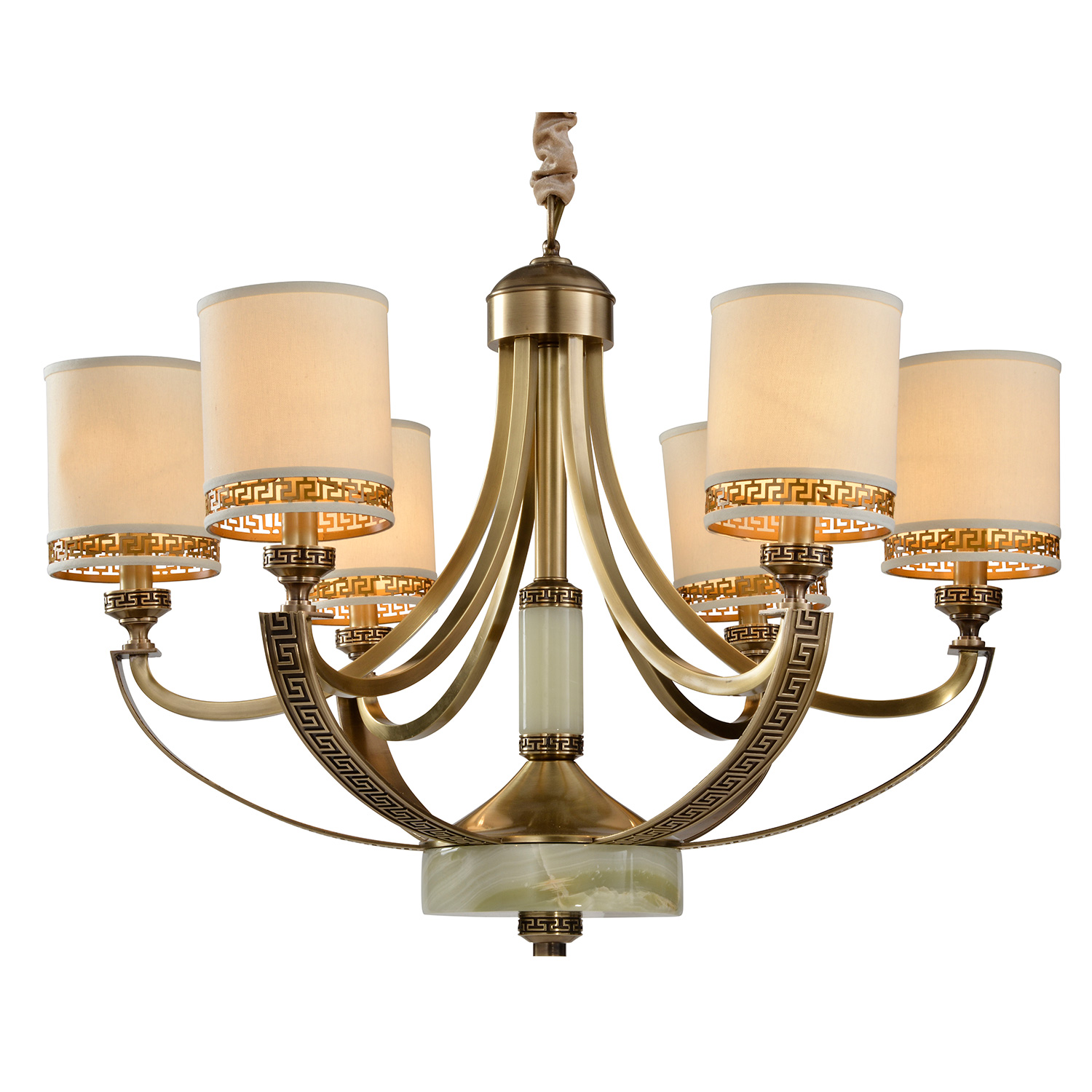 Đèn Chùm Đồng Hiện Đại Cao Cấp Venus 91009-06 6 tay bóng nến Đèn Chùm Đồng Hiện Đại Cao Cấp Venus 91009-06 6 tay bóng nến