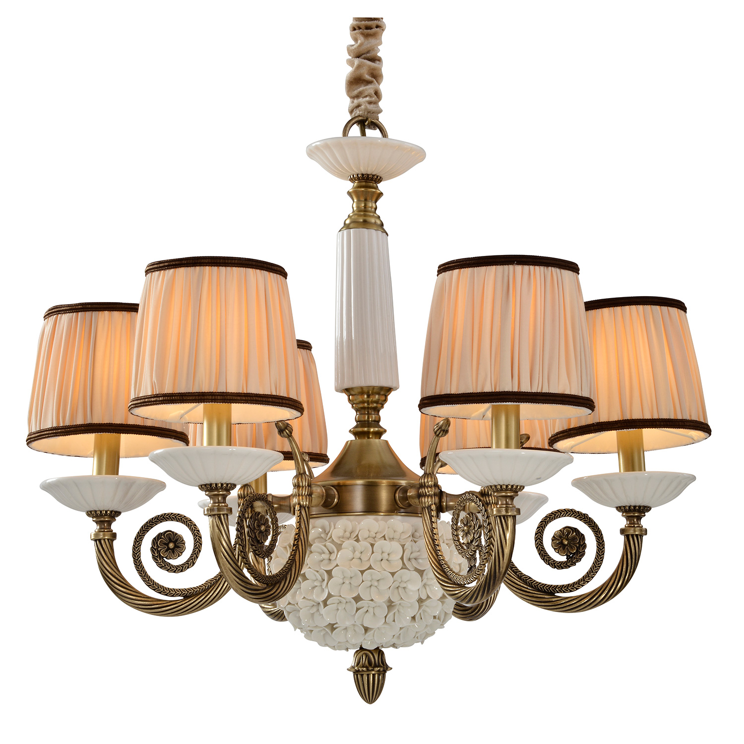 Đèn Chùm Đồng Hiện Đại Cao Cấp Venus 91010B-06BA 6 tay bóng nến Đèn Chùm Đồng Hiện Đại Cao Cấp Venus 91010B-06BA 6 tay bóng nến