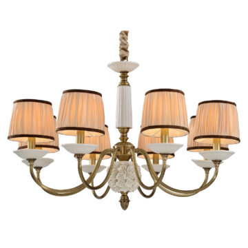 Đèn Chùm Đồng Hiện Đại Cao Cấp Venus 91010B-08 8 tay bóng nến