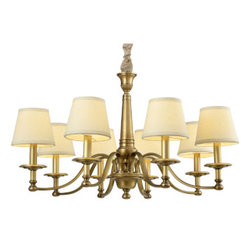 Đèn Chùm Đồng Hiện Đại Cao Cấp Venus 91013-08 8 tay bóng nến