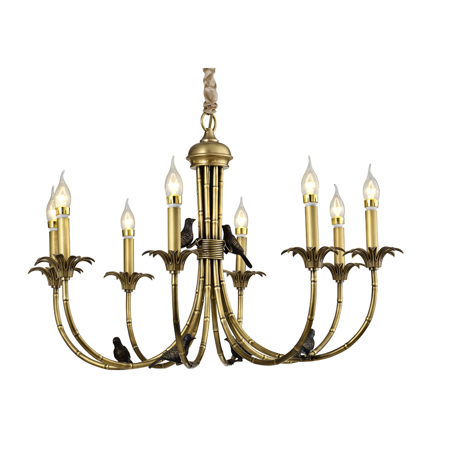 Đèn Chùm Đồng Hiện Đại Cao Cấp Venus 91015-08 8 tay bóng nến Đèn Chùm Đồng Hiện Đại Cao Cấp Venus 91015-08 8 tay bóng nến