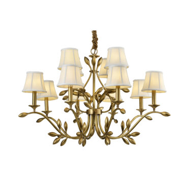 Đèn Chùm Đồng Hiện Đại Cao Cấp Venus 91023-8+4 12 tay bóng nến