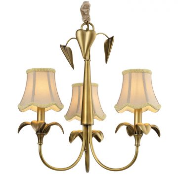 Đèn Chùm Đồng Hiện Đại Cao Cấp Venus 91026-03 3 tay bóng nến