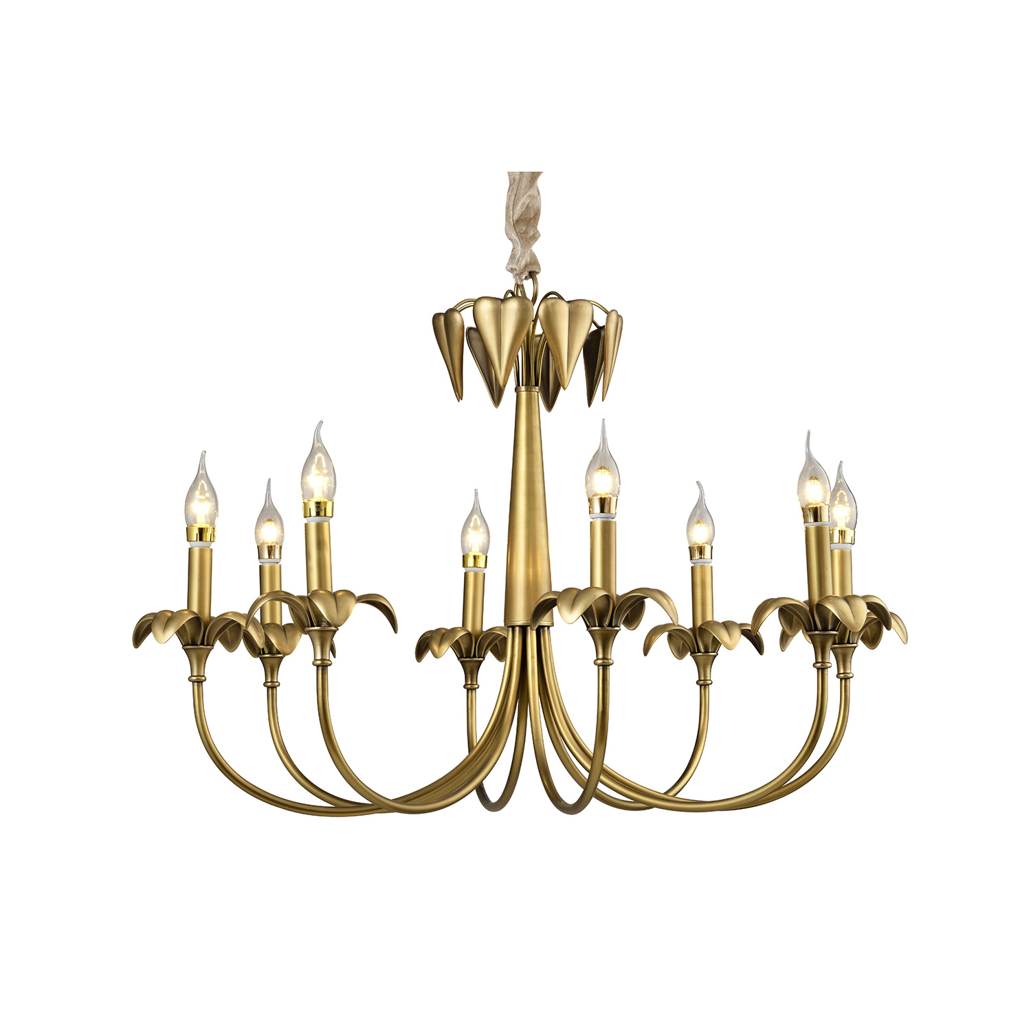 Đèn Chùm Đồng Hiện Đại Cao Cấp Venus 91026-08 8 tay bóng nến Đèn Chùm Đồng Hiện Đại Cao Cấp Venus 91026-08 8 tay bóng nến