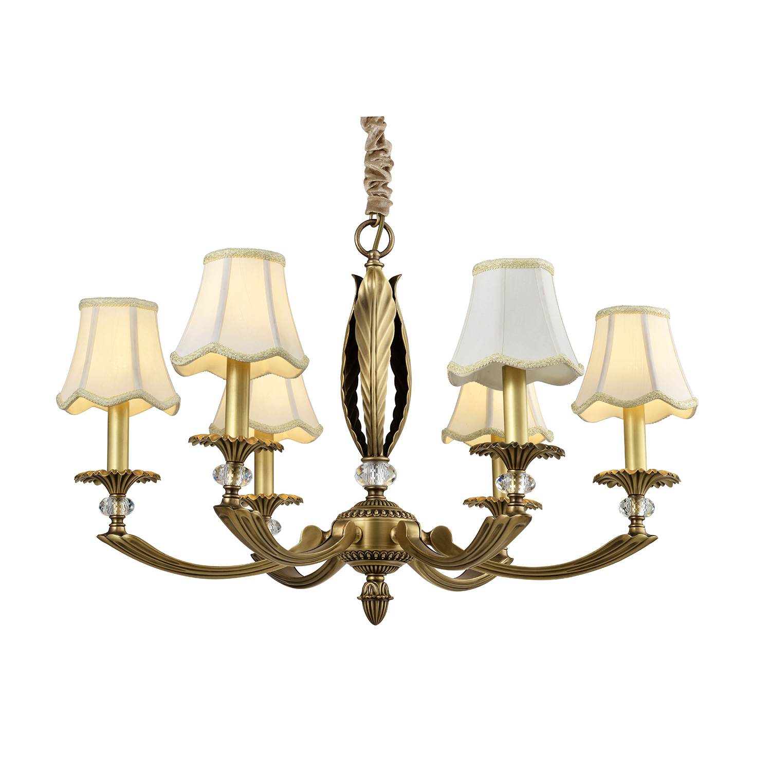 Đèn Chùm Đồng Hiện Đại Cao Cấp Venus 91027-06 6 tay bóng nến Đèn Chùm Đồng Hiện Đại Cao Cấp Venus 91027-06 6 tay bóng nến