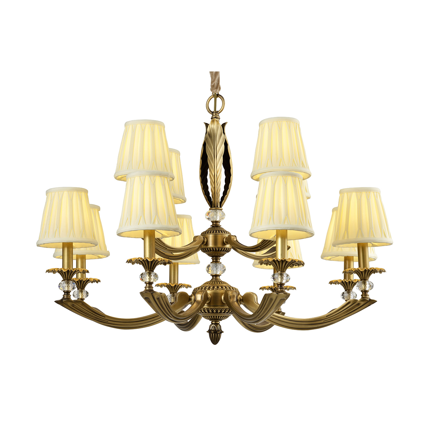 Đèn Chùm Đồng Hiện Đại Cao Cấp Venus 91027-12 12 tay bóng nến Đèn Chùm Đồng Hiện Đại Cao Cấp Venus 91027-12 12 tay bóng nến