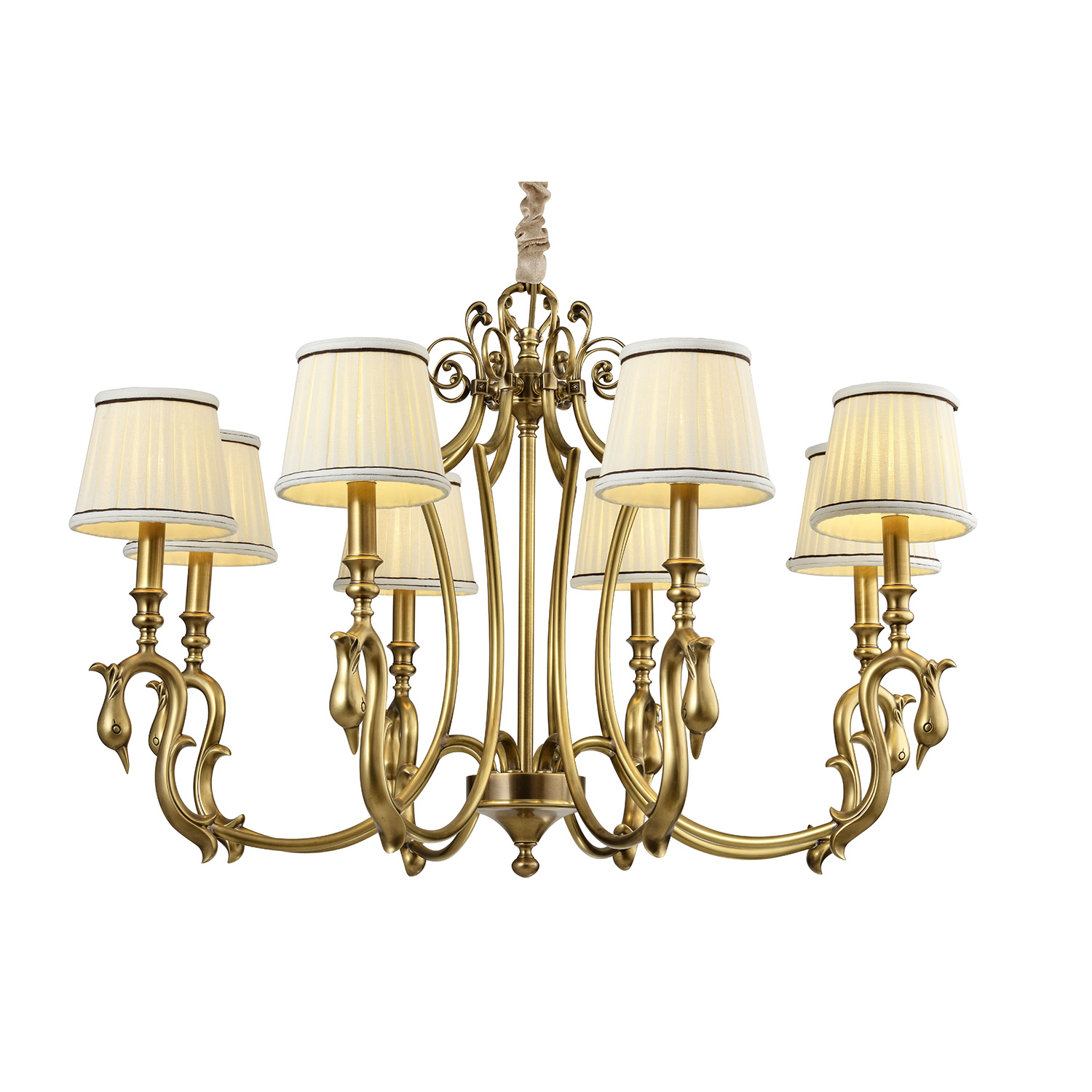 Đèn Chùm Đồng Hiện Đại Cao Cấp Venus 91028-08 8 tay bóng nến Đèn Chùm Đồng Hiện Đại Cao Cấp Venus 91028-08 8 tay bóng nến