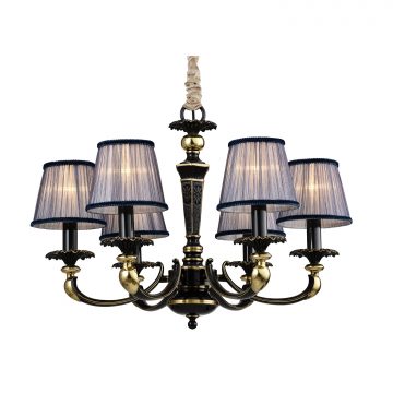 Đèn Chùm Đồng Hiện Đại Cao Cấp Venus 91033-06 6 tay bóng nến