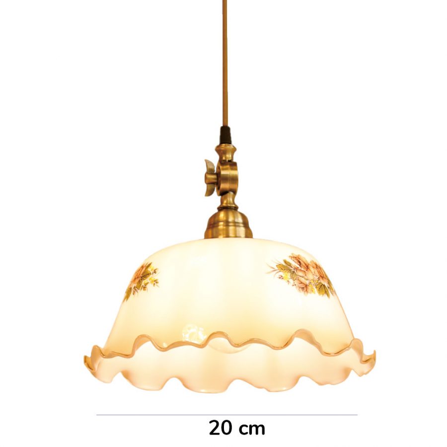 đèn thả giả đồng thủy tinh