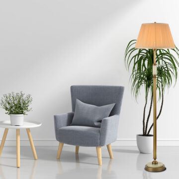 Đèn cây đồng phòng khách thân đá cẩm thạch cao cấp Venus 97009-01