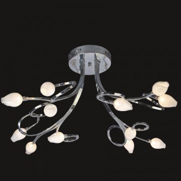 Đèn chùm Ý hiện đại 12 Chao thủy tinh hoa VENUS C8143/12