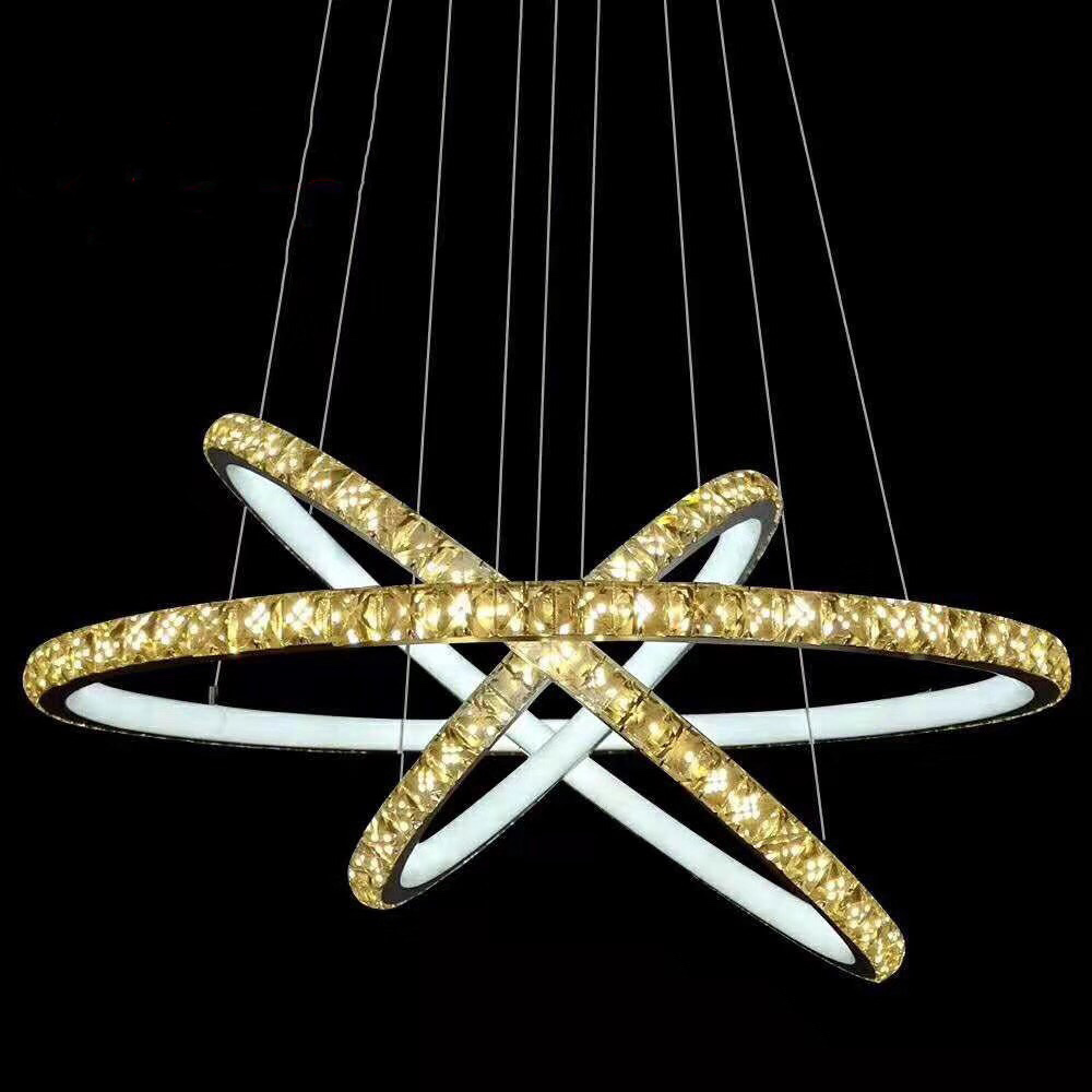 Đèn thả trần 3 vòng tròn LED pha lê VENUS D6630/345 Đèn thả trần 3 vòng tròn LED pha lê VENUS D6630/345