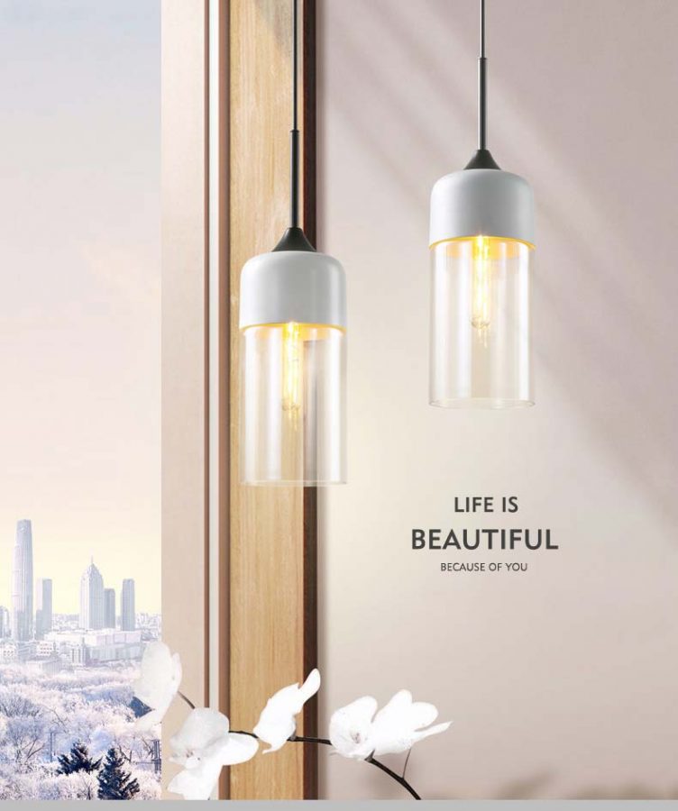 Đèn thả bàn ăn thủy tinh hiện đại Venus 8053