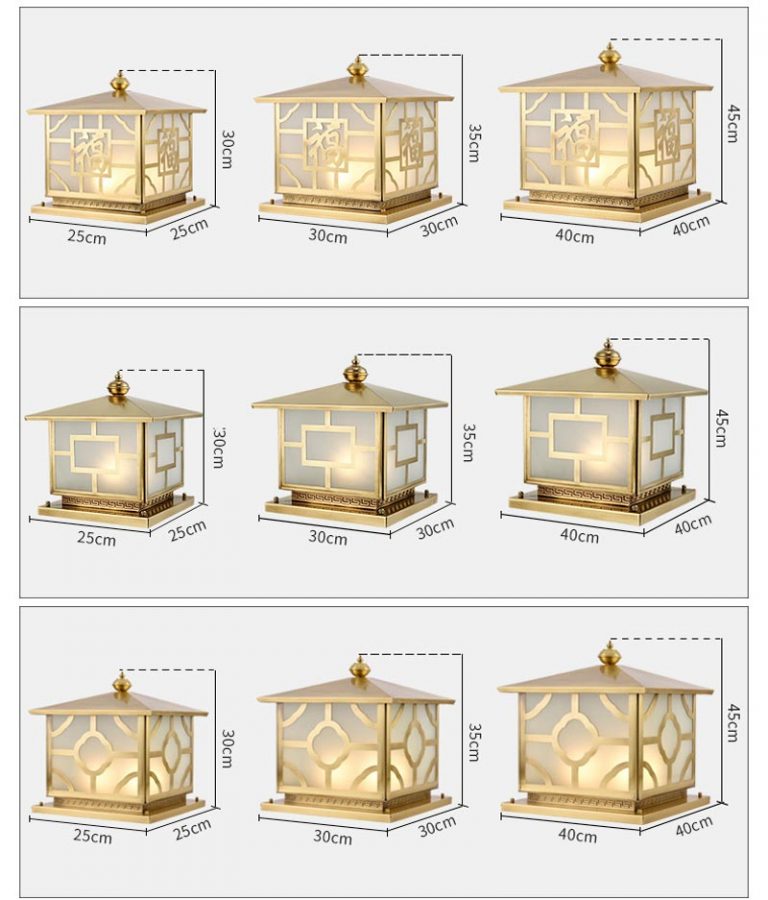 đèn trang trí cột cổng