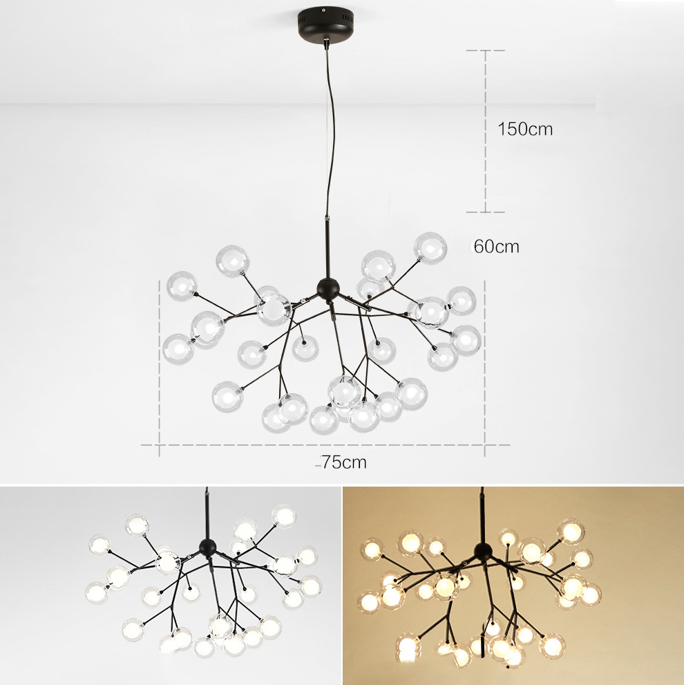 Đèn chùm 27 Bóng Thủy tinh nhỏ VENUS KDCN3318/27 Đèn chùm 27 Bóng Thủy tinh nhỏ VENUS KDCN3318/27