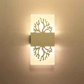 Đèn tường LED hình chữ nhật hoa văn cây cỏ Venus N906