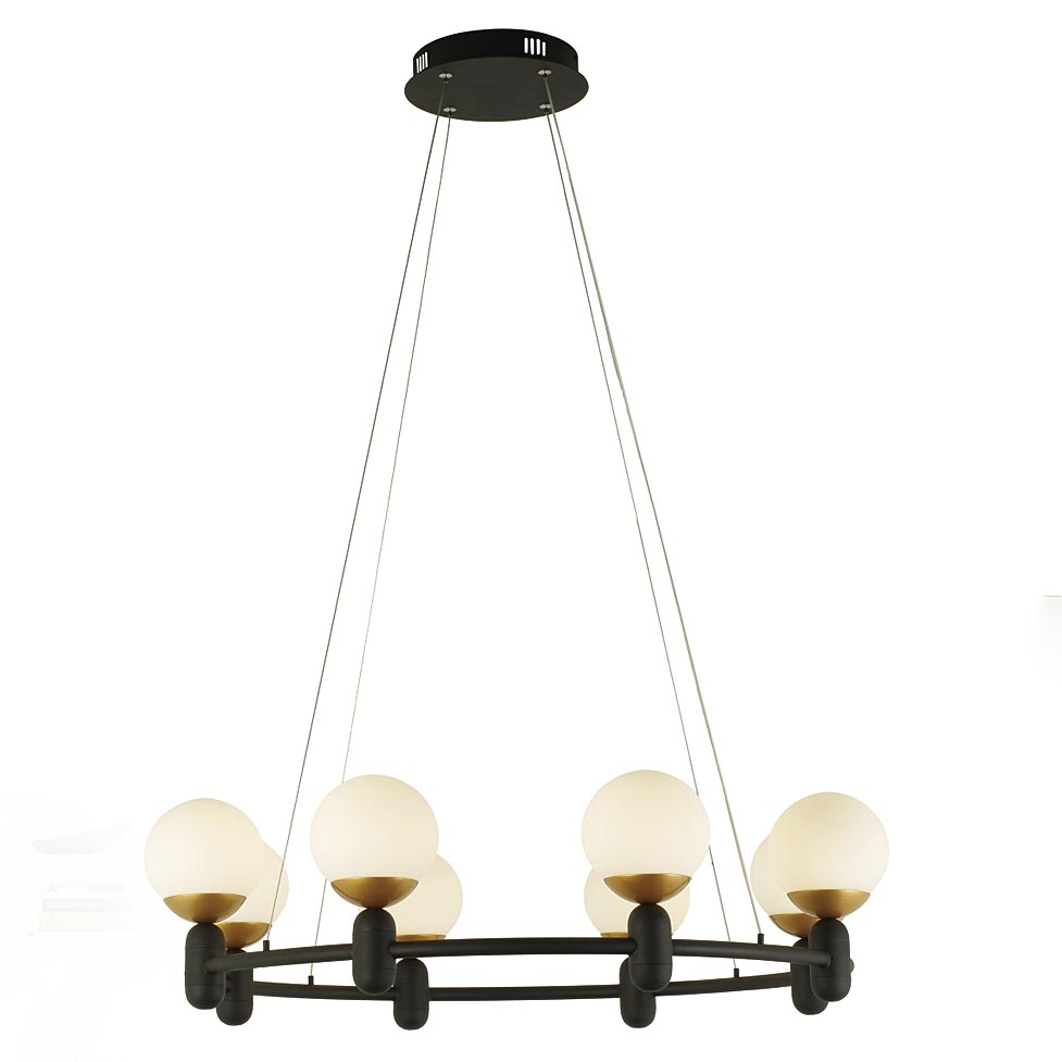 Đèn Thả Khung Treo Bóng Khung Sắt Chao Thủy Tinh 8 Tay 43W Venus Pd04 Đèn Thả Khung Treo Bóng Khung Sắt Chao Thủy Tinh 8 Tay 43W Venus Pd04