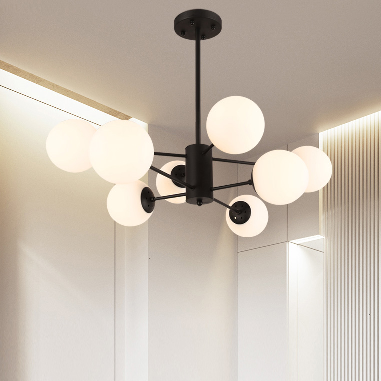 Đèn chùm 8 Bóng Thủy tinh lớn VENUS TCN21 Đèn chùm 8 Bóng Thủy tinh lớn VENUS TCN21